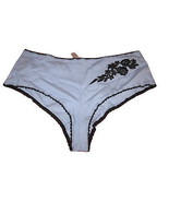 Cacique 18/20 High Cut Panties ~ NWOT ~ Blue with Black Embroidery ~ Lan... - $249.02 MXN
