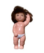 MT 1991  Vintage Mini Doll Brown Hair Baby Dollhouse Family Replacement M.T - $12.86