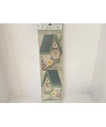 WALL SHELF DISTRESSED PINE 18&quot;L GREEN ROOF PAINTED PATTERN COUNTRY GARDE... - $368.12 MXN
