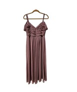 Long V-neck Poly Chiffon Bridesmaid Dress with Front Slit B2 Jasmine Des... - $48.00