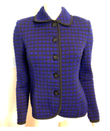 St. John Blue and Black Sweater Jacket, Women&#39;s Size 4 - €139,04 EUR