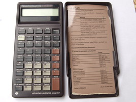 Vintage Texas Instruments Ba Ii Calculator W/Cover And Reference. Working! - £11.42 GBP