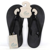 Chaco Women&#39;s Size 6 CHILLOS Flip Flop Thong Comfort Sandals Black Tube NEW - £19.73 GBP