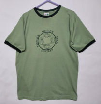 Teenage Mutant Ninja Turtles TMNT Ringer T Shirt Sz L Green USA Made 2002 Rare - £15.13 GBP