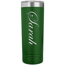 Sarah - 22oz Insulated Skinny Tumbler Personalized Name - Green - £25.86 GBP