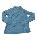 Girls Old Navy Active Pull Over Blue Thumb Hole Quarter Zip Size Large - $146.68 MXN