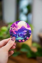 Mount Fuji Japanese Landscape Sticker - 3x3 Inch // Waterproof &amp; Durable Vinyl S - $2.99