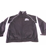 COLORADO ROCKIES BASEBALL TEAM AHLETICS BLACK AND WHITE FULL ZIP SWEATER... - $25.69 CAD
