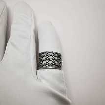 Vintage Unisex Ring,925 Sterling Silver Star,Jewelry,Handmade,Marcasite - £35.93 GBP