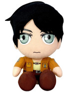 Attack On Titan Eren Yeager 7&quot; Sitting Pose Plush Doll Anime Licensed NEW - £13.94 GBP