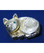 Trifari Bobblehead Textured Gold Tone Cat Kitten Brooch (B7) - $29.45