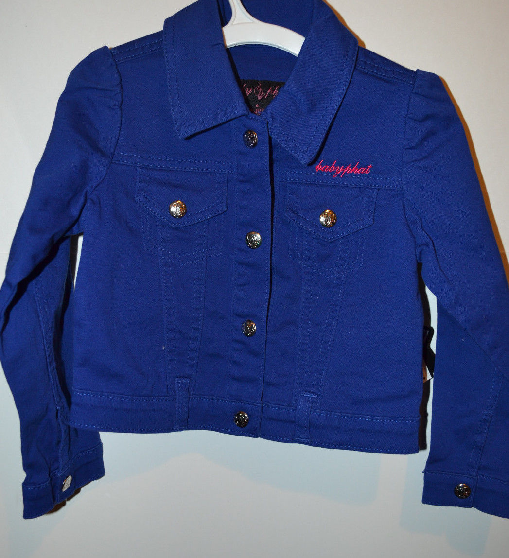 Baby Phat Girls Jacket  SIZE 4  NWT NEW  Blue with Pink  - £13.63 GBP
