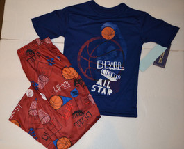 Boys Basketball  2-Pcs Pajama Set Cherokee Size  XS4/5    NWT Champ - £10.19 GBP