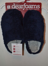Dearfoams  Womens Slippers  Size S 5/6  NWT Blue Shag - £14.06 GBP