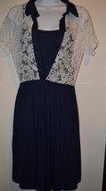  Womens JUNIORS Justify Touch  of  Lace Dress Size S  M L   NWT Blue or ... - $22.99