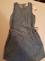 Joe  Girl&#39;s Light Jean W Belt Ruffle  Dress Sizes 4/5 or 10/12  NWT   - $16.99