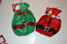 Holiday Time Dog 2-Piece Costume Size XS/S Red &amp; Green NWT - £6.39 GBP
