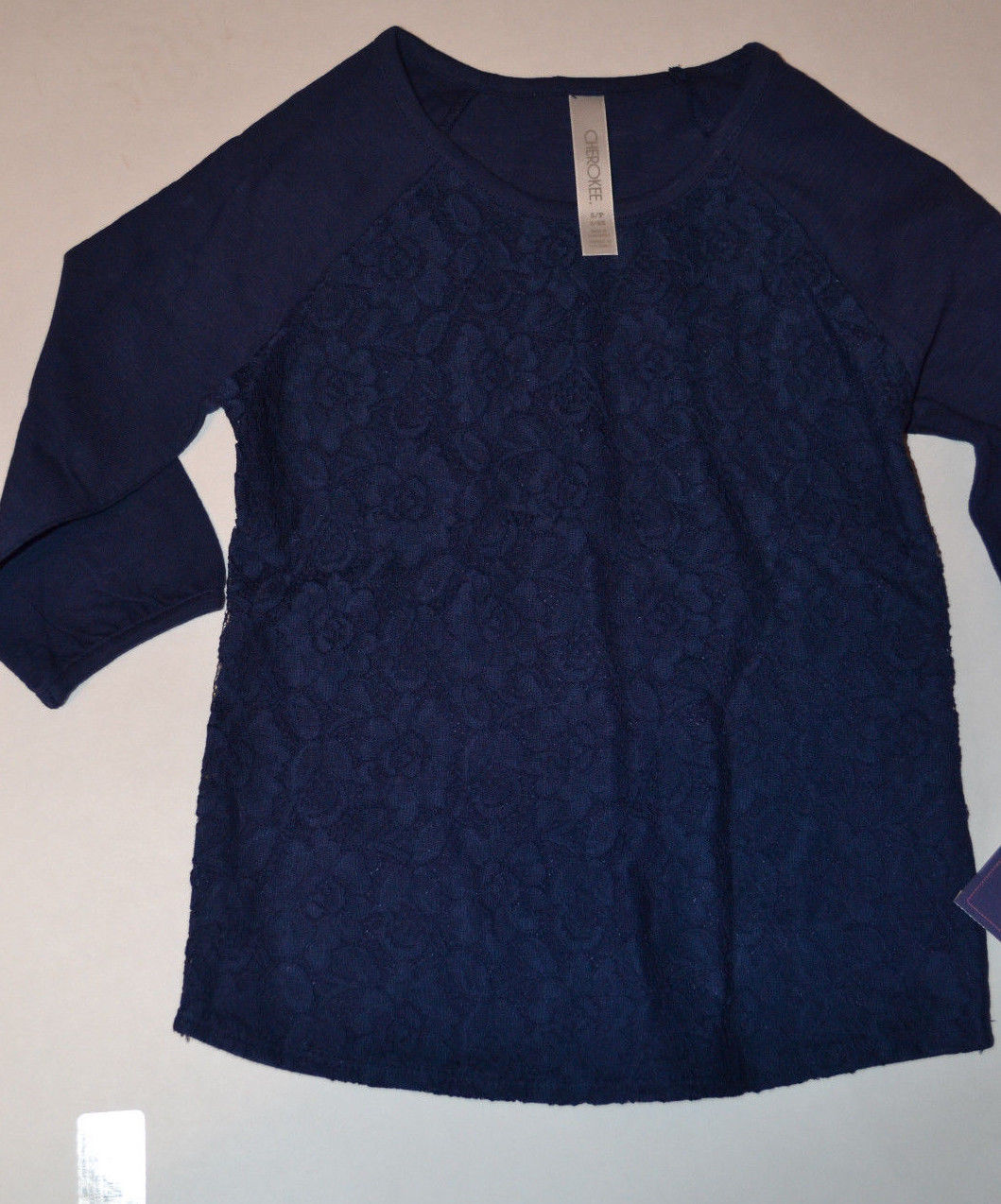 Primary image for Cherokee Girls Nite Fall Lace Top Shirt SizeS 6/6X NWT