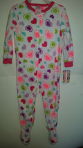 Garanimals Toddler Girl&#39;s Pajama One piece Fleece Size 24M 3T NWT Hearts - £5.58 GBP