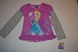 Disney Frozen Girls Elsa Long Sleeve  2 ferTop Sizes 4 or 6 NWT Purple  - $13.99