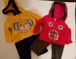 Baby Rebels 2 Piece Infants Boys Monkey Or  Dog Outfit Size NB  0/3 3/6 NWT - $12.99