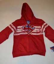 DC Comic Superman Boys Zip-Up Jacket  Sizes  4T or  5T   NWT Red - £12.75 GBP