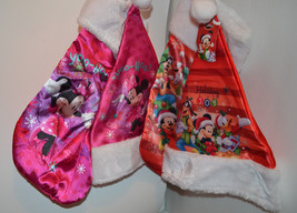 Disney Mickey Mouse or Minnie Mouse Christmas Stocking &amp; Hat Combo  NWT - £7.96 GBP