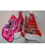 Disney Mickey Mouse or Minnie Mouse Christmas Stocking &amp; Hat Combo  NWT - £7.94 GBP