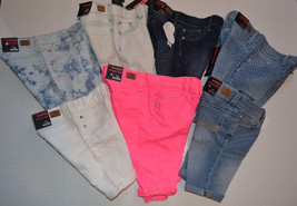 Jordache Girls Jean Shorts Roll Cuff Bermuda   Various Sizes &amp; Colors   NWT - $11.99