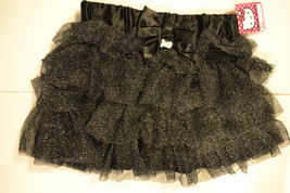 Girls Hello Kitty  Black Glittery Skirt- Tutu Size  S 6-7 Nwt  - £11.78 GBP