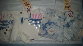 l.e.i Girls chelsea Jean Shorts Shortie Lowrise Size 8 or 10   NWT Flag/... - $9.09