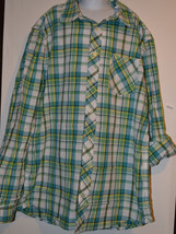 CHEROKEE Boys Longsleeve  Woven Shirt Sizes XL 16/18 Green  NWT - £8.26 GBP