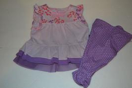 Infant  Girls Genuine Kids Osh Kosh 2 Piece Outfit Size 6M NWT Purple - £5.26 GBP