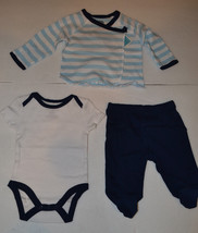 Circo Infant Boys  3 PIECE SNAP SET   Size 0-3M NWT BLUES - $9.79