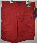  Cherokee® Boys&#39; Chino Shorts SIZE 12  NWT Picante Red - £12.74 GBP