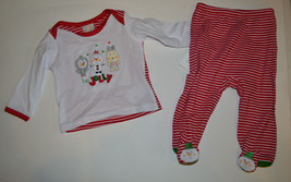 Absorba  2-piece Set  Infant Girls Christmas Pajamas   SIZE 3-6 M  NWT  - £10.40 GBP