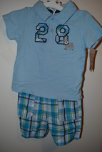 Carters  Infant  Boys 2 Piece Shorts Set  Size NB 3M  6M 9M 18M NWT Dog Blues - $12.99