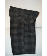 DC SHOES CO  Boys  Shorts Size 25 26 28 W NWT Gray/Black Plaid - £18.32 GBP