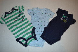 Just One You Carters Infant Boys Bodysuits   3 PACK  Size 3M NWT  - $13.99