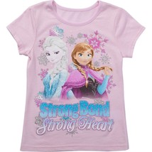Disney  Frozen Strong Bond Strong Heart  Girls T-Shirt  Size 5 or 6   NWT Pink - £7.12 GBP