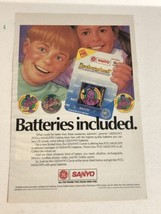 1994 Sanyo Rechargacell Batteries Vintage Print Ad pa18 - $6.92