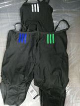 Adidas Infinitex Gray One Piece Swimwear Blue Stripe - $7.96
