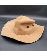 Herschel Hat Co Leather Outback Vented Cowboy Hat Brown Medium - $40.60 CAD