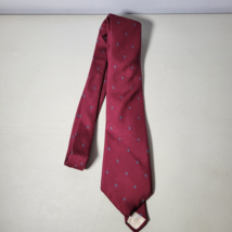 Calvin Klein Tie Silk Mens Red Blue Necktie 56 x 3.25 - $6.96