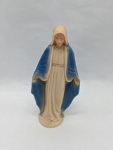 Vintage Catholic Virgin Mary Plastic Figurine 3.5&quot; - £19.34 GBP