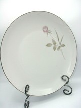 11&quot; Round Platter/Chop Plate Roxane by MIKASA  Silver Trim Pink Rose - £15.81 GBP