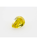 Yellow Diamond - 0.16ct Pear Natural Loose Fancy Vivid Yellow Diamond - £404.52 GBP