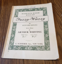 C. Schirmer Sheet Music Arthur Whiting Rudyard Kipling Barrack Room Ballads - $9.89