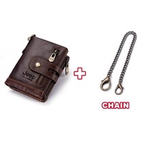 New 2022 Small Wallet Men Crazy Horse Wallets Coin Purse Quality Short Male Mone - £30.09 GBP
