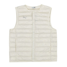 Puma TS Liner Goose Down Vest Men&#39;s Sportswear Casual Vest Ivory NWT 94128503 - £73.60 GBP